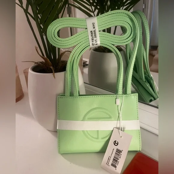 🌈NWT TELFAR double mint green small shopping bag tote - authentic, never worn🌈 - Picture 1 of 8